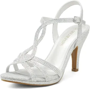 DREAM PAIRS Women's Fashion Stilettos Open Toe Pump Heel Sandals