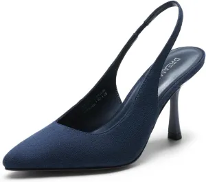 DREAM PAIRS Women's Heels Slingback Stiletto Pumps Shoes Pointed Closed Toe Kitten Heels Dress Bridal Elegant Wedding Sexy Party