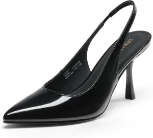 DREAM PAIRS Women's Heels Slingback Stiletto Pumps Shoes Pointed Closed Toe Kitten Heels Dress Bridal Elegant Wedding Sexy Party