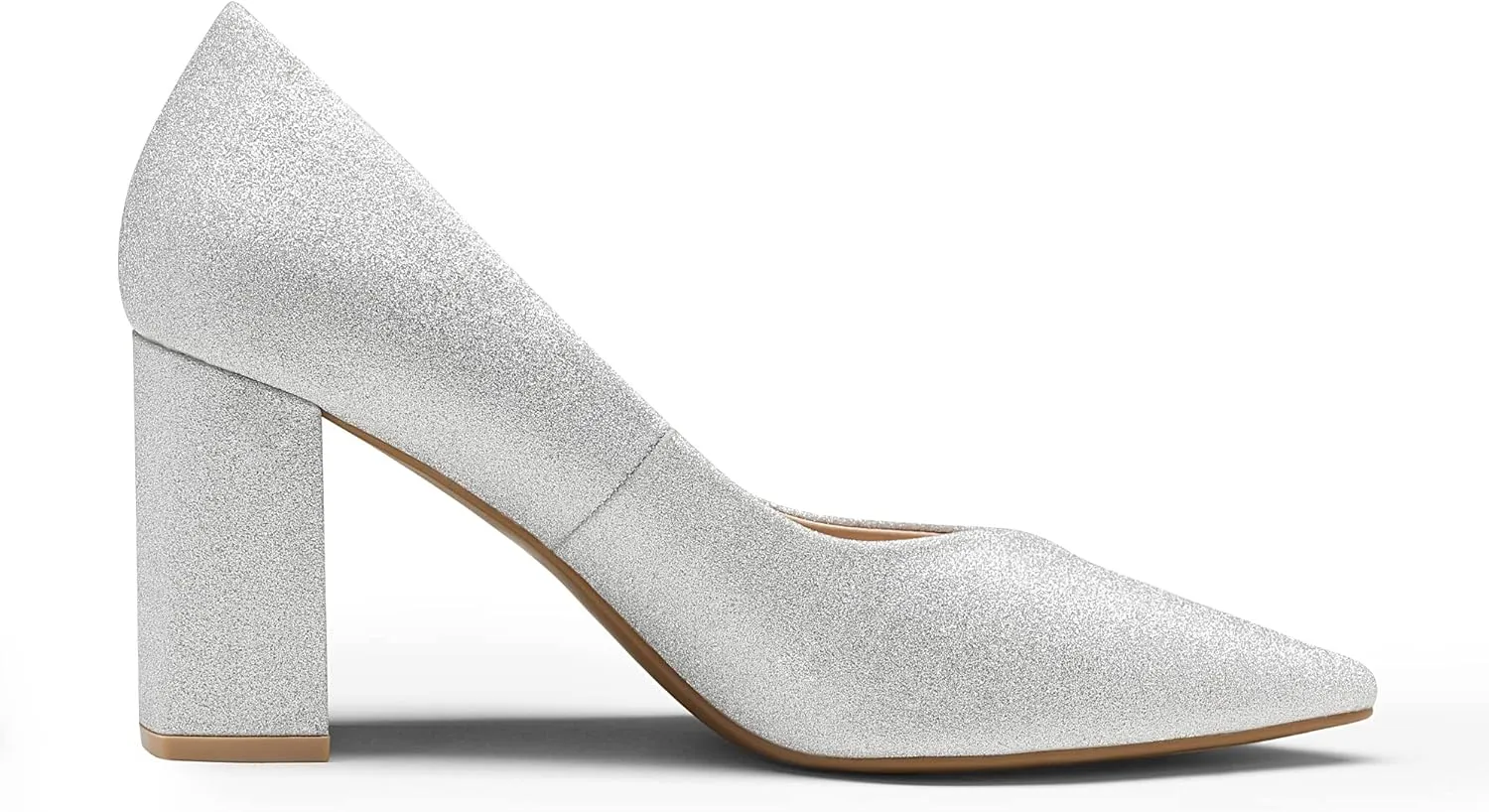 DREAM PAIRS Women’s High Chunky Closed Toe Block Heels Pointed Toe Wedding Party Elegant Slip On Pumps Shoes