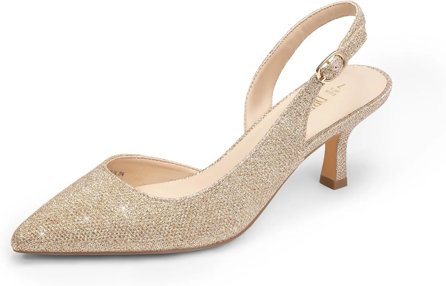 DREAM PAIRS Women's Kitten Heels Slingback Closed Pointed Toe Low Pumps Shoes Women Party Wedding Sexy Casual Dress Shoes