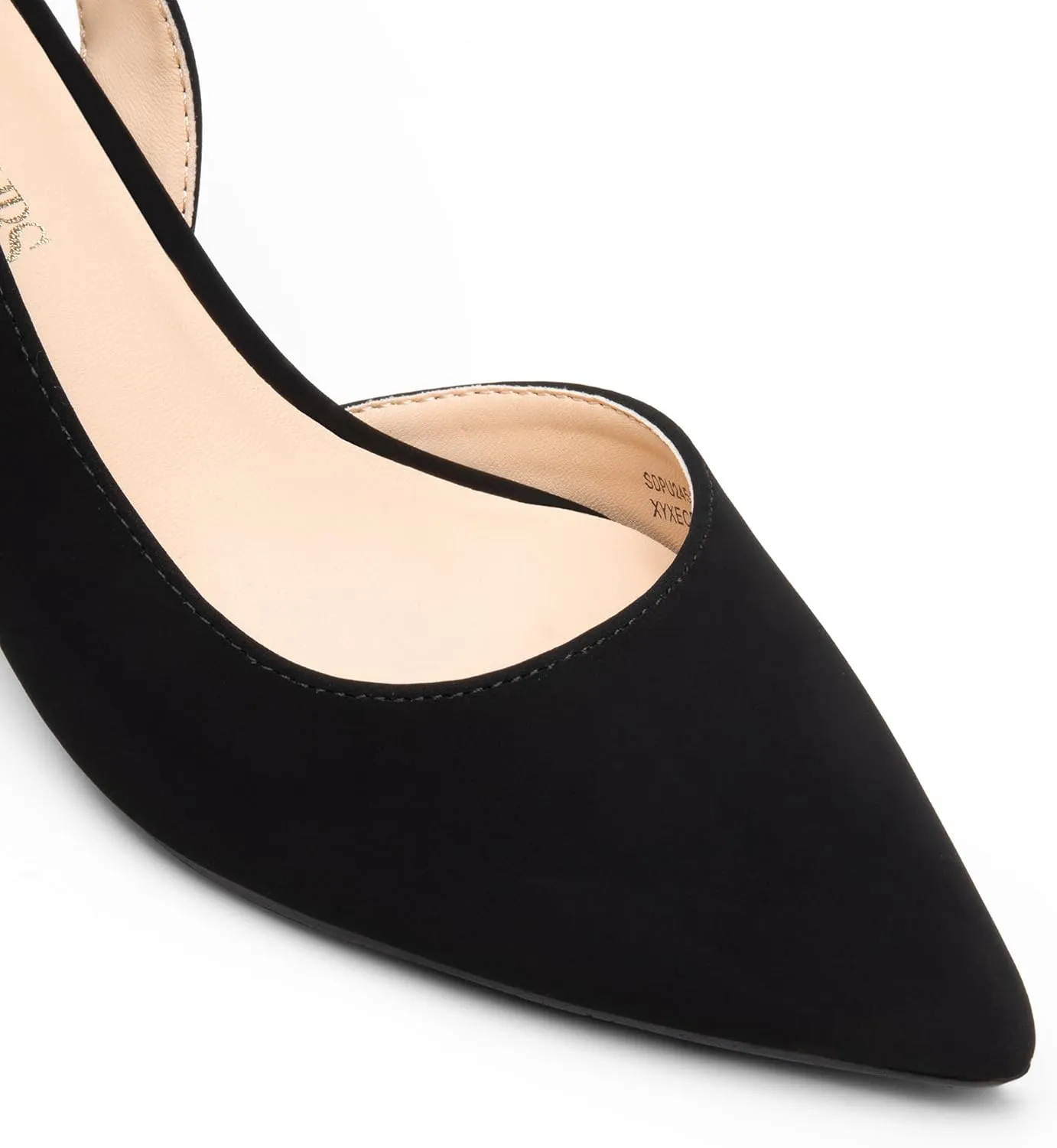 DREAM PAIRS Women's Kitten Heels Slingback Closed Pointed Toe Low Pumps Shoes Women Party Wedding Sexy Casual Dress Shoes
