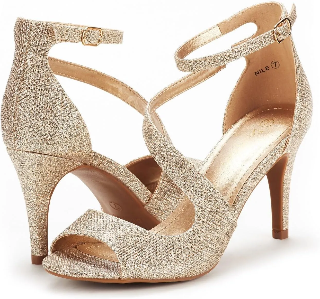 DREAM PAIRS Women's NILE Fashion Stilettos Open Toe Pump Heel Sandals