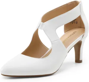 DREAM PAIRS Women's Pumps Closed Pointed Toe Kitten Heels Elegant Party Wedding Dress Shoes for Women