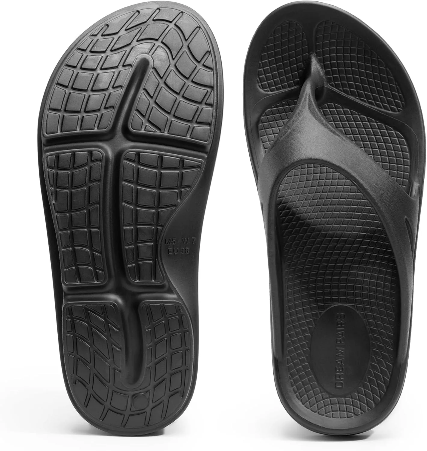 DREAM PAIRS Women's Sandals, Comfortable Arch Support Flip Flops for Summer