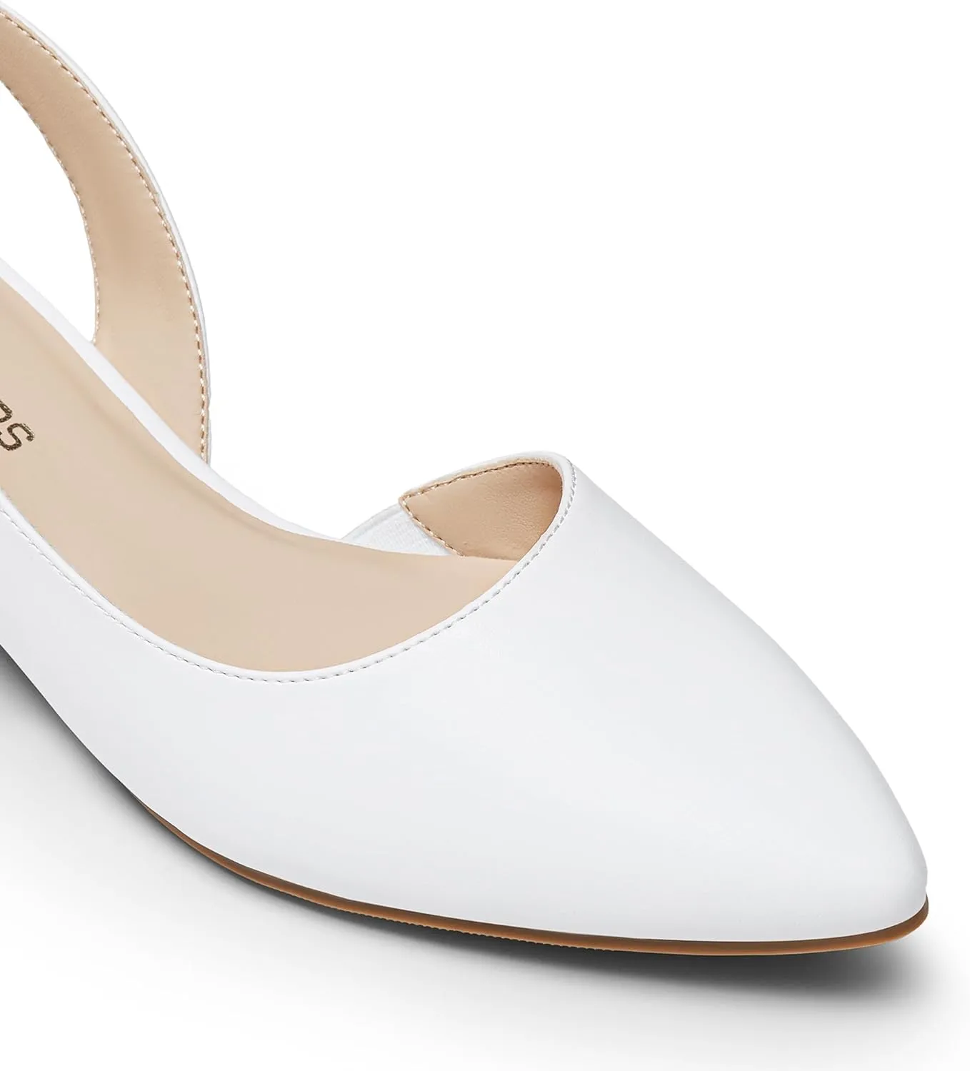 DREAM PAIRS Womens Slingback Kitten Low Block Heels Closed Pointed Toe Ankle Strap Elegant Dressy Pumps Wedding Party Dress Shoes for Women