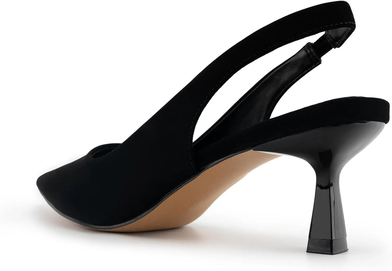 DREAMCIA Women's Pumps Slingback Heels Pointed Toe Sling Back Kitten Heels Women Metallic Slingback Pumps Bride Dresses Wedding Shoes