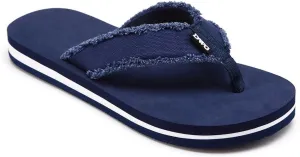 DWG Men's Soft Flip-Flop Sandals, Light Weight, Shock Proof, Non-Slip, Wide Sole, Canvas Strap, Comfort Thong Slippers for Indoor and Outdoor Beach,Size 8.5-14