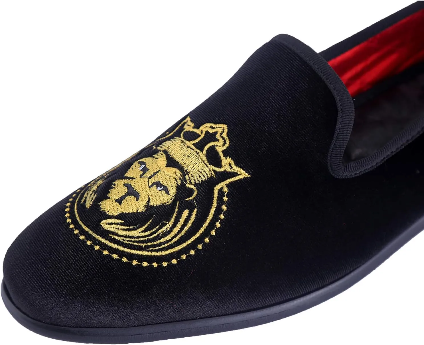 ELANROMAN Loafers for Men Velvet Shoes of Fashion Embroidered 1.0 and 2.0 Party Wedding Prom Shoes