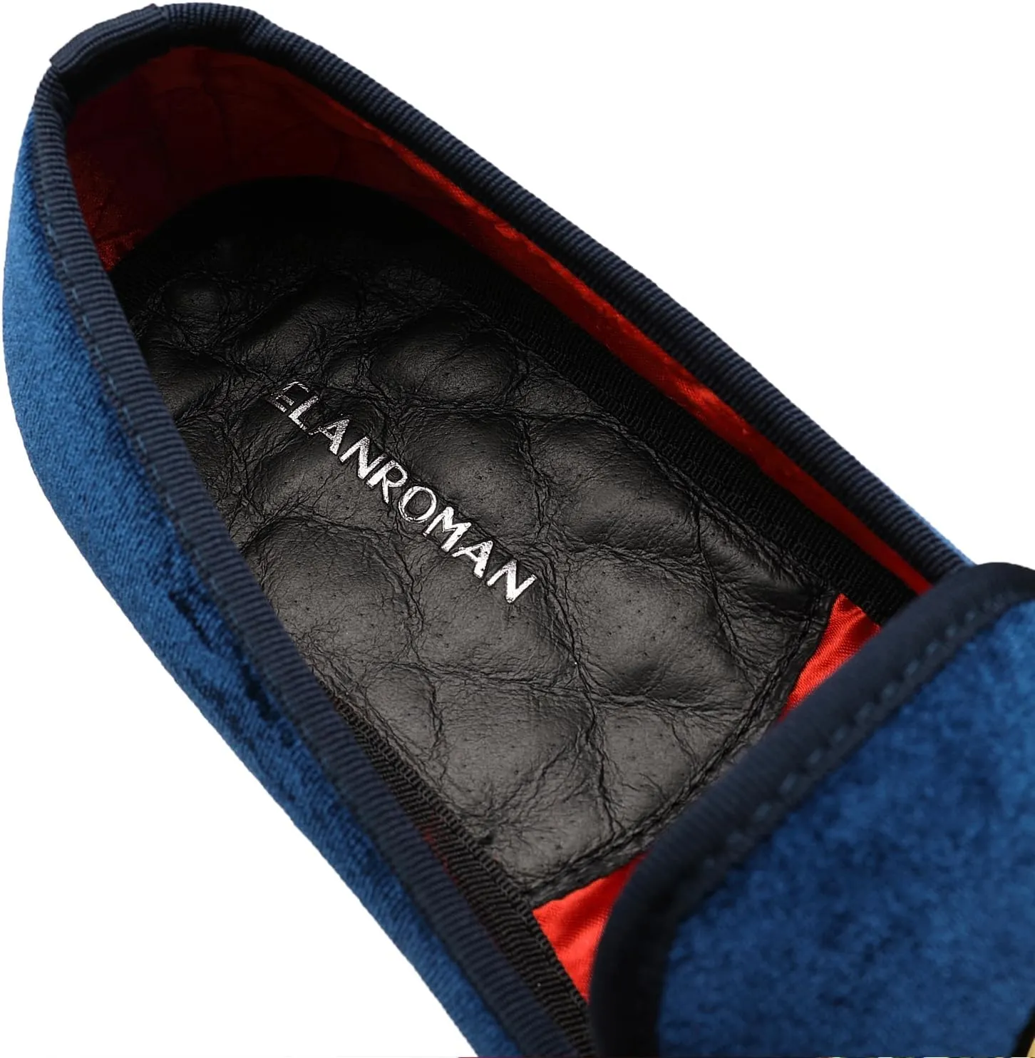 ELANROMAN Men's Velvet Loafers Dress Fashion Wedding Party Prom Shoes