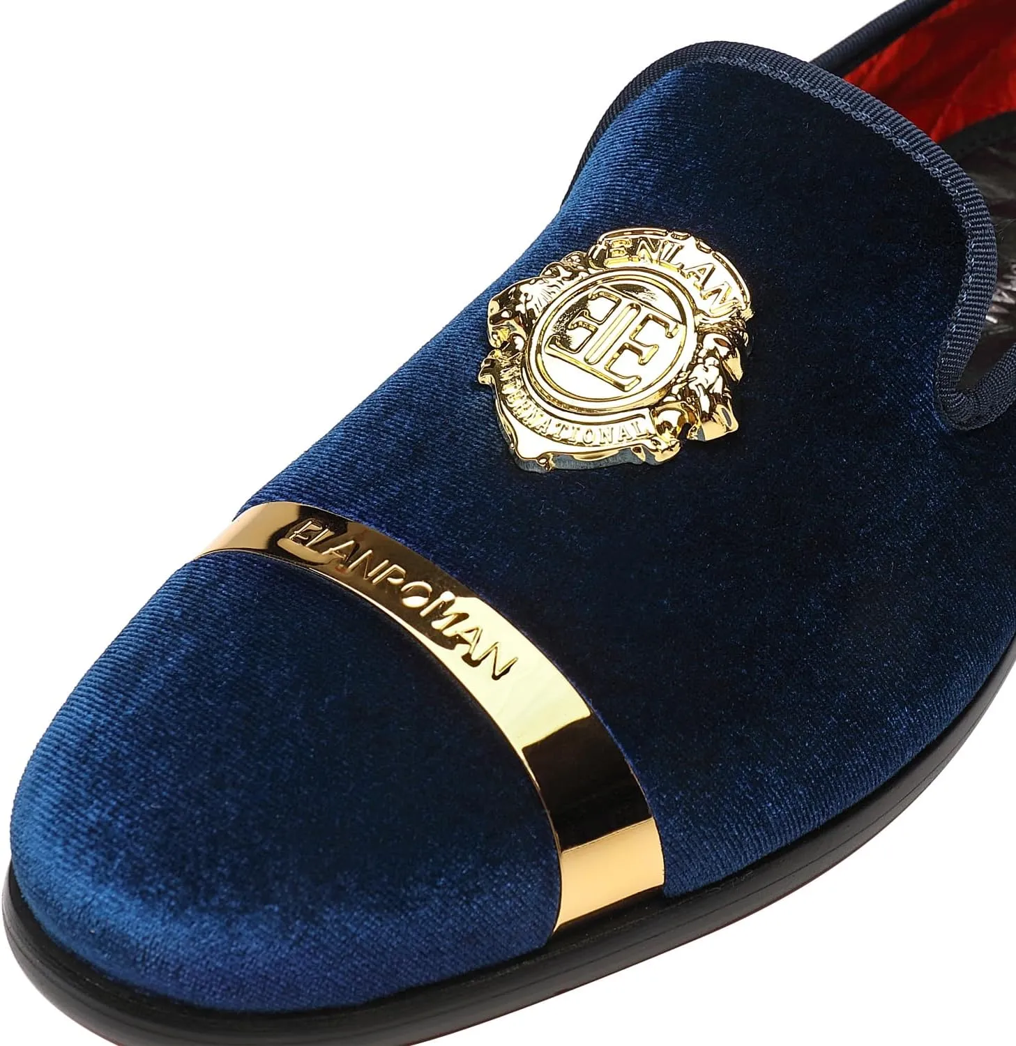 ELANROMAN Men's Velvet Loafers Dress Fashion Wedding Party Prom Shoes