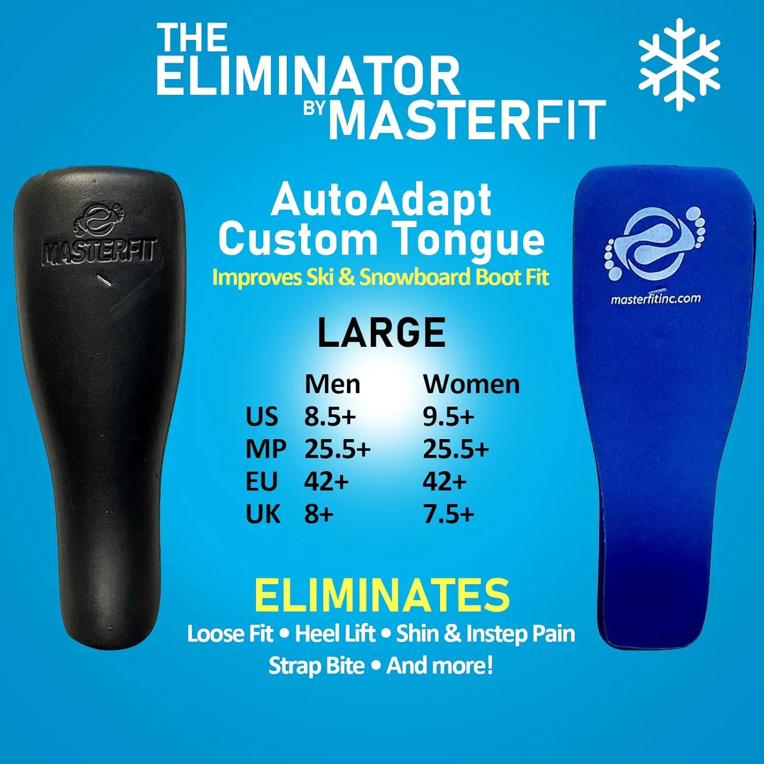 Eliminator Ski Shin Guards, Adult Shin Guards for Ski and Snowboard, Foam Shin Guards, Snowboard Boot Volume Reducer, Snowboard Shin Guard, Shin Protectors for Men and Woman