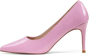 Elisabet Tang 3 in Classic Pointy Pull on Heeled Wedding Pumps - Comfortable Stiletto Closed Toe Dress Heels for Prom Work