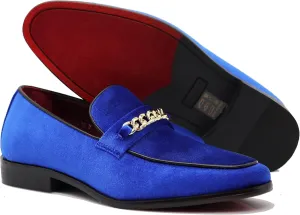 Enzo Romeo Plum05 Men's Dress Loafers Elastic Slip on with Buckle Fashion Shoes