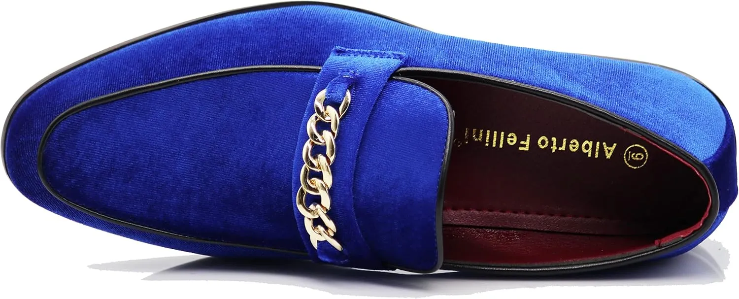 Enzo Romeo Plum05 Men's Dress Loafers Elastic Slip on with Buckle Fashion Shoes