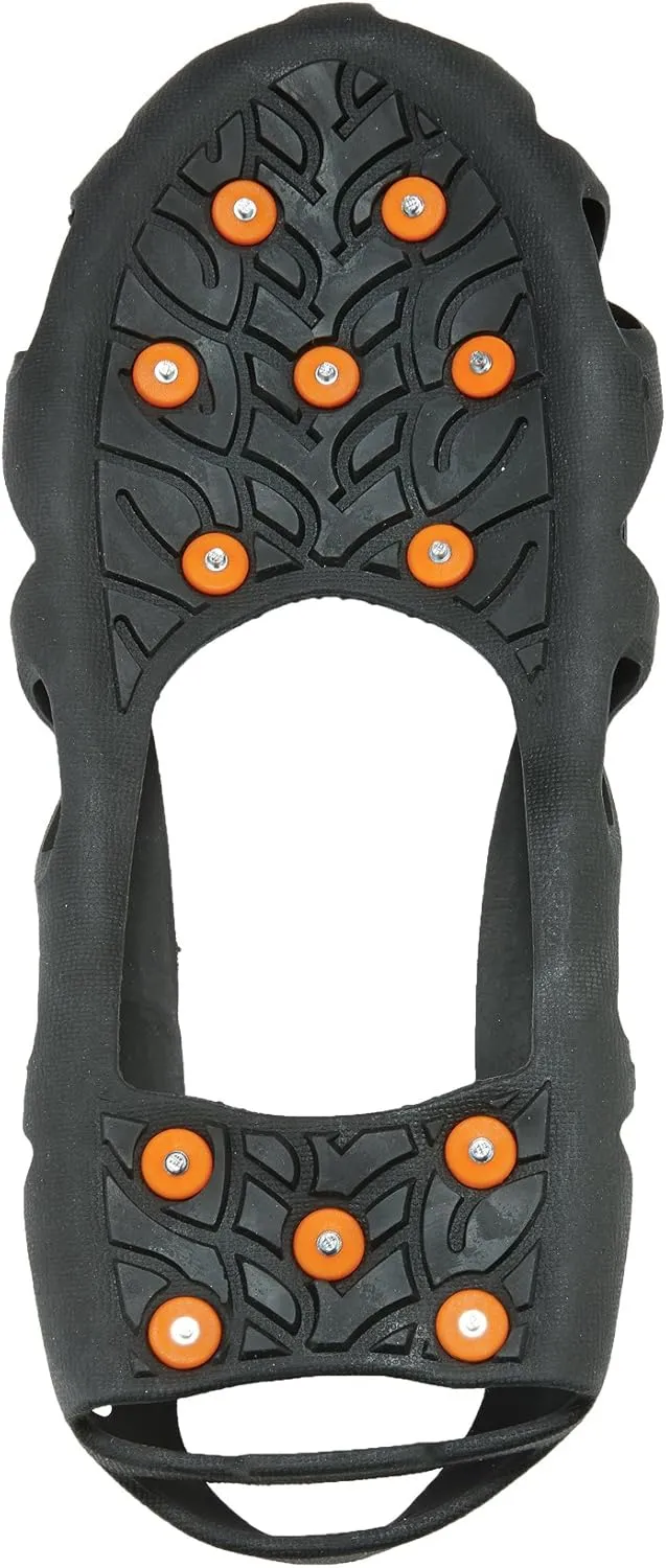 Ergodyne TREX 6304 Step In Ice Traction Cleat with 12 Carbon Steel Spike Grips,Black,Small