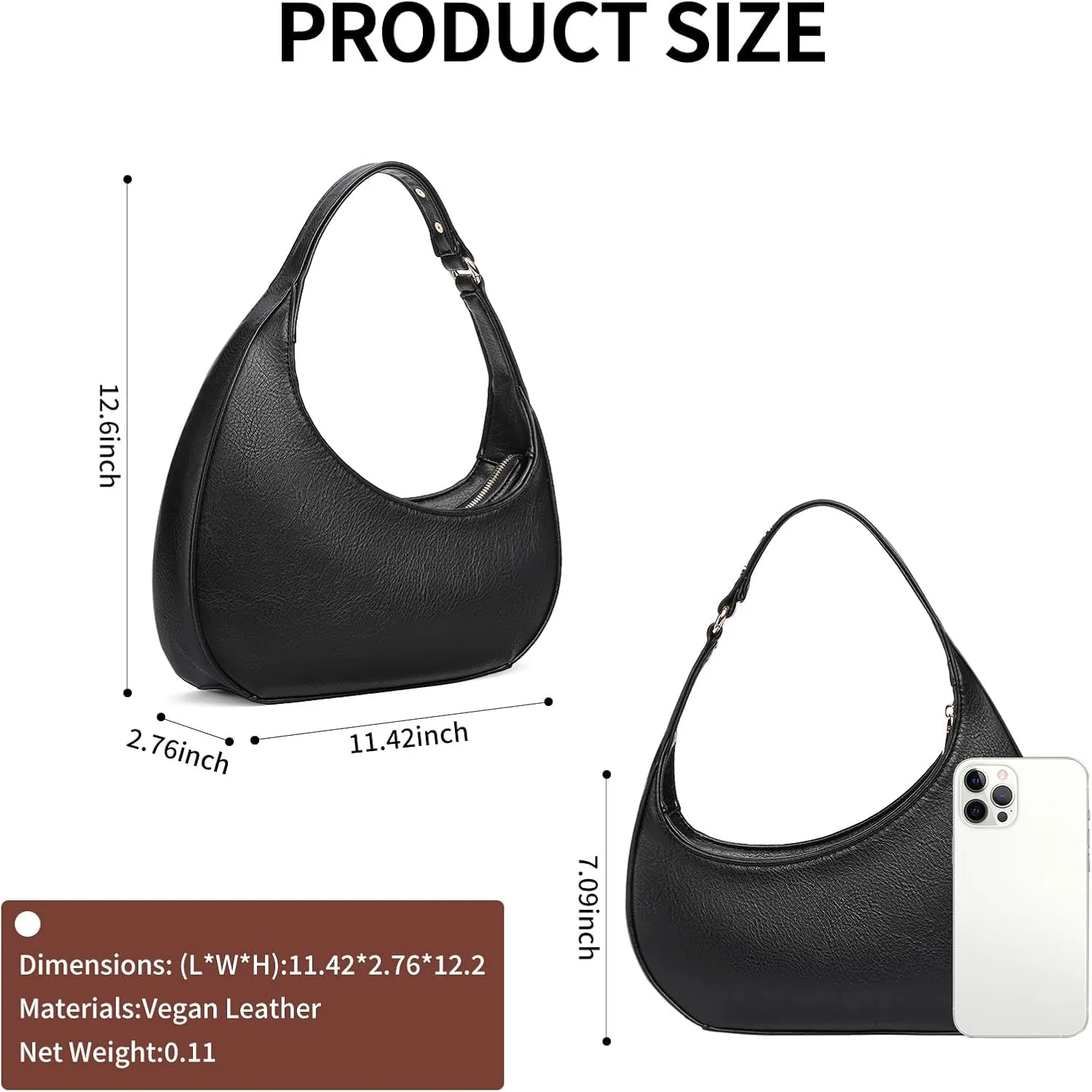 FALAN MULE Shoulder Bag for Women Trendy Leather Hobo Handbags