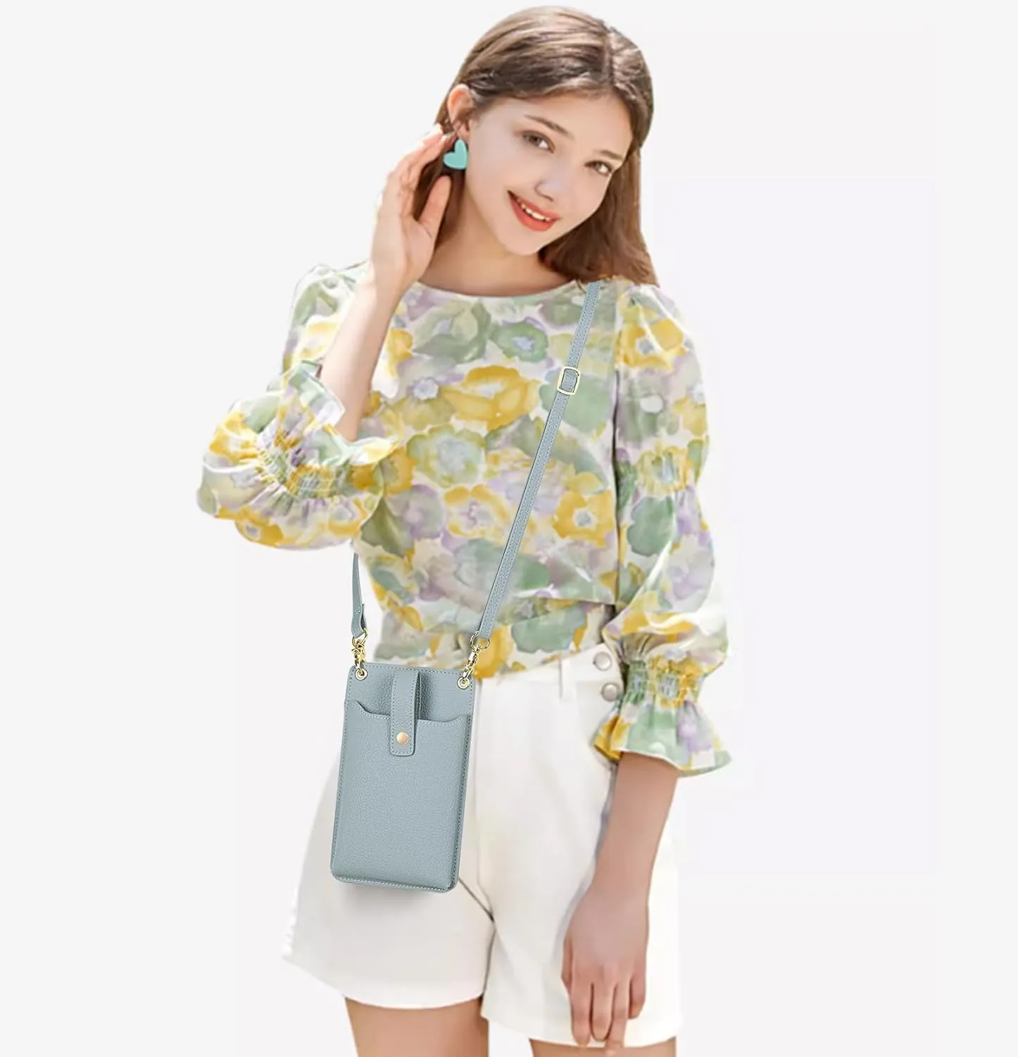 FALAN MULE Small Cell Phone Crossbody Bag Purse for Women, PU Leather Wallet Purse…