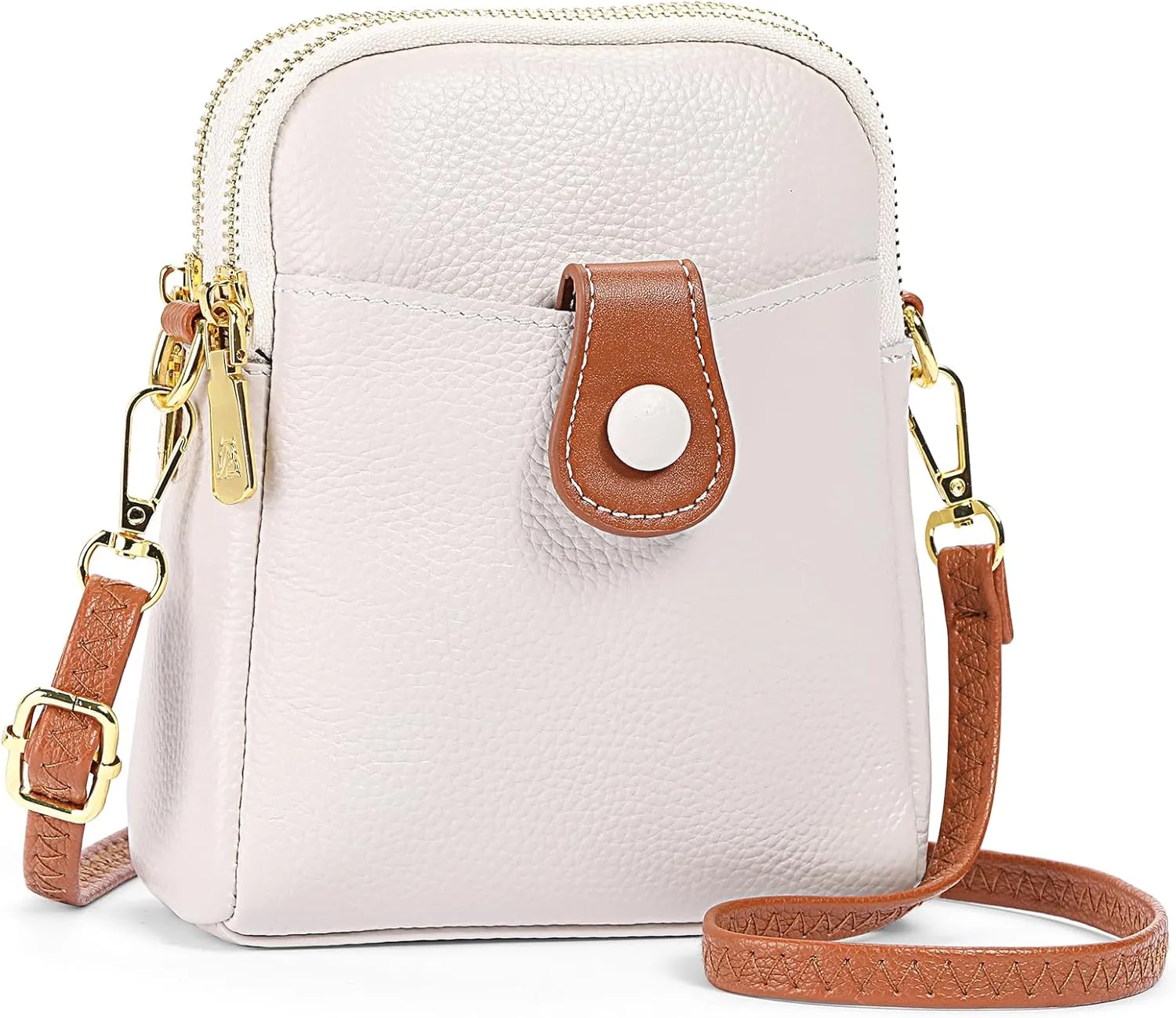 FALAN MULE Small Crossbody Bags for Women,Leather Trendy Cell Phone Bag Wallet Purses with Adjustable Strap