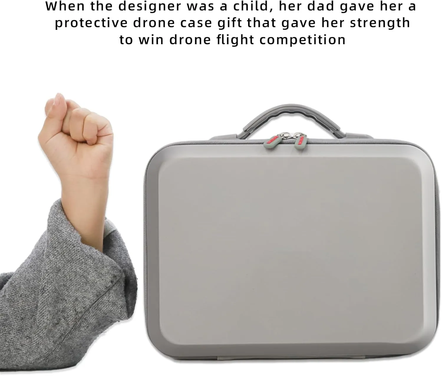 Father&I Drone Flip RC2 RCN3 Combo Accessories Only (Carry-ing) Protective Protector Carrier Case Hard Storage Bag Holder for DJI Flip Crossbody & Two Way Zipper, Grey Morandi (NOT Silicone