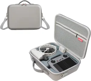 Father&I Drone Flip RC2 RCN3 Combo Accessories Only (Carry-ing) Protective Protector Carrier Case Hard Storage Bag Holder for DJI Flip Crossbody & Two Way Zipper, Grey Morandi (NOT Silicone