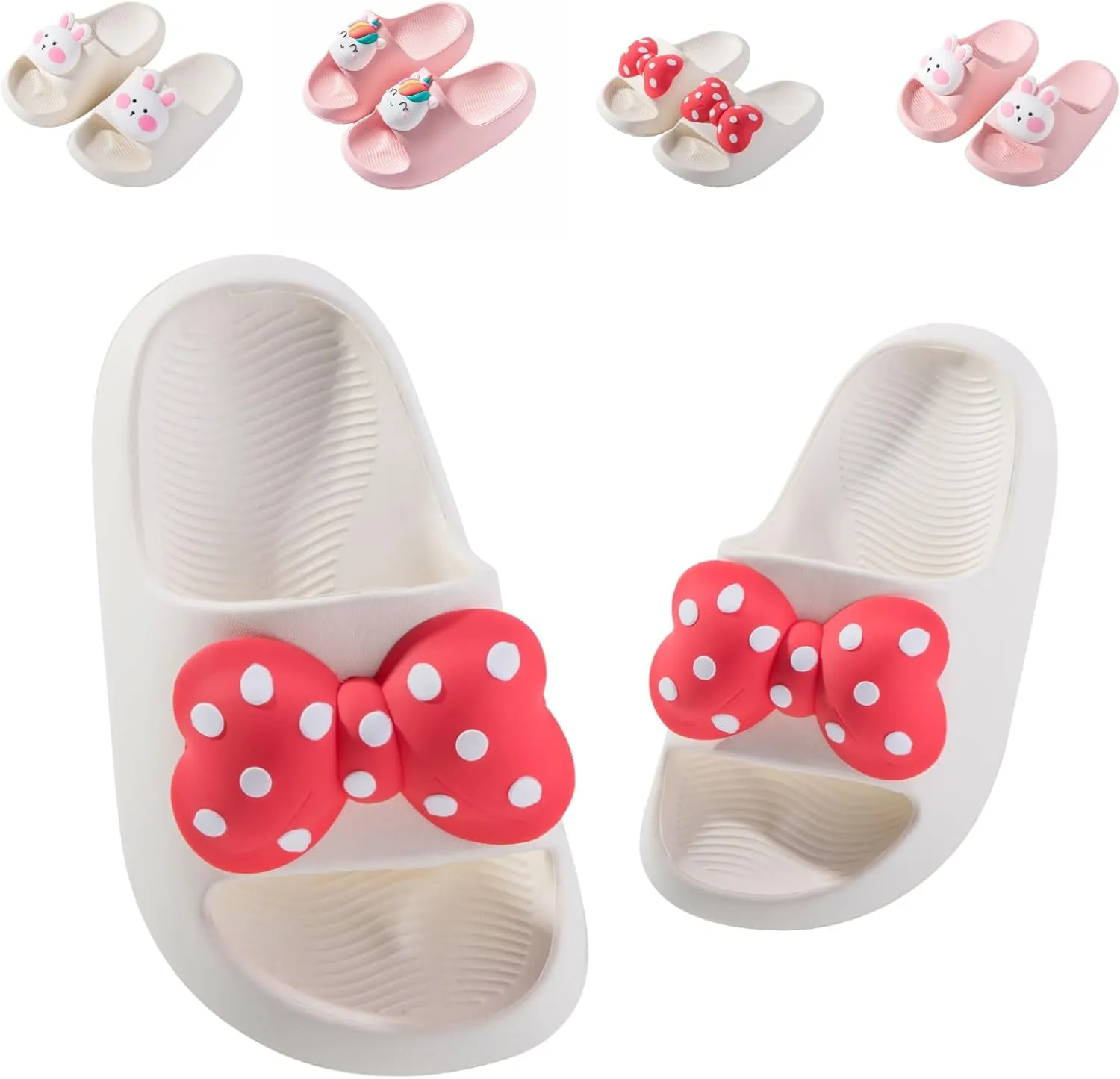 Fiedaz Kids Slides for Girls Boys Toddler Cloud Slides Animal Quick Drying Beach Slides Toddler Pool Shower Flip Flops Slippers