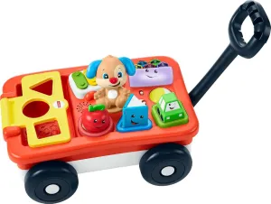 Fisher-Price Baby & Toddler Toy Laugh & Learn Pull & Play Learning Wagon Musical Pull-Along with Activities for Infants Ages 6  Months​