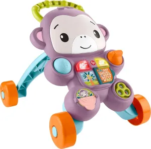 Fisher-Price Baby Walker Learn with Me Purple Monkey Learning Toy, Music Lights & Activities for Infants & Toddlers Ages 6  Months