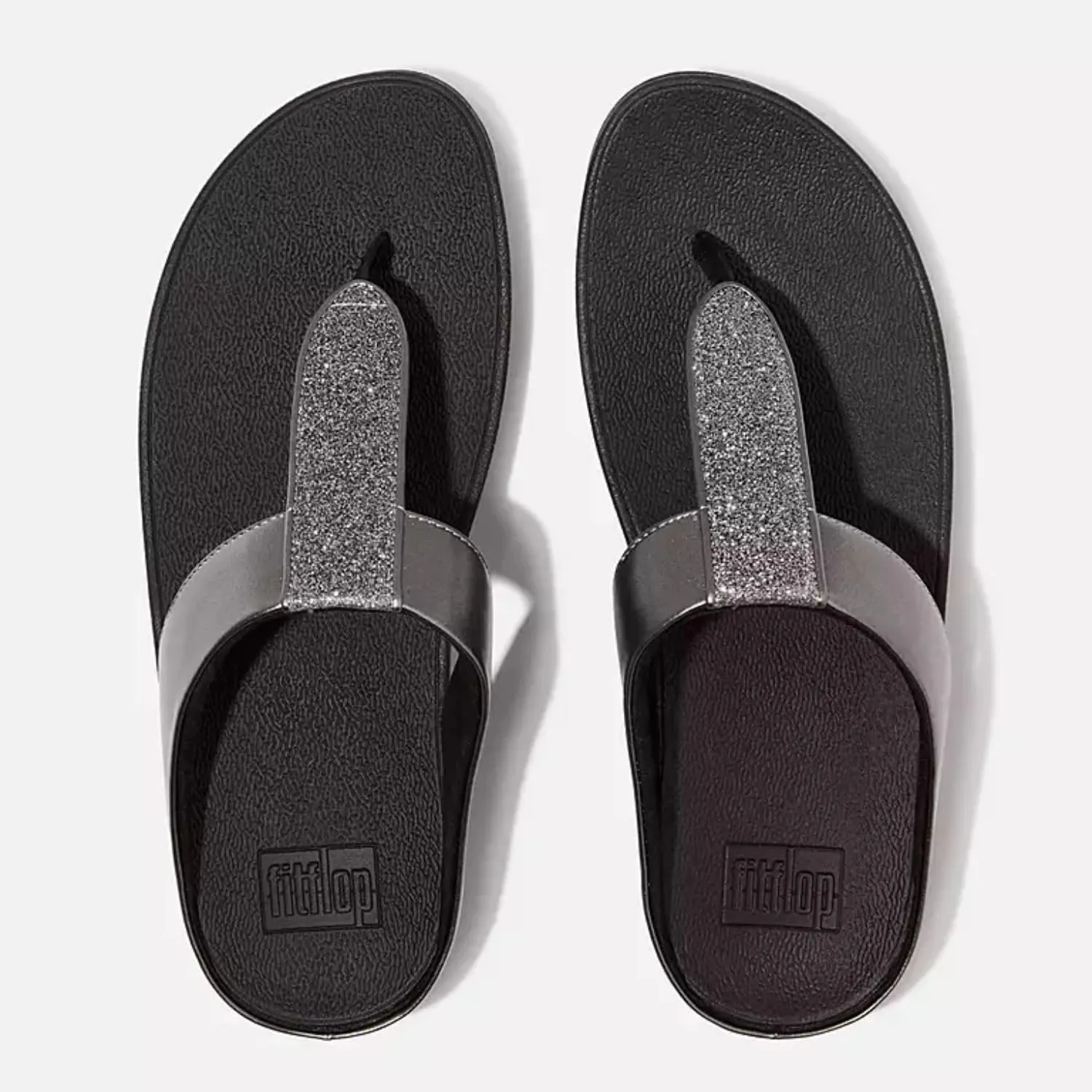 FitFlop Women's FINO Glitterdust Metallic Toe Post Flip Flop Sandal
