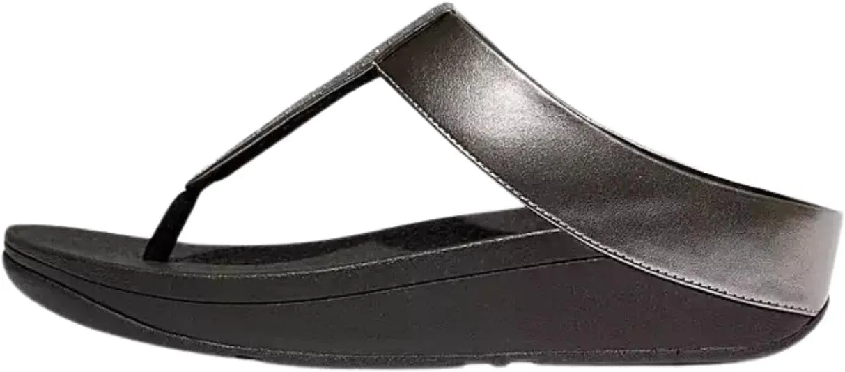 FitFlop Women's FINO Glitterdust Metallic Toe Post Flip Flop Sandal