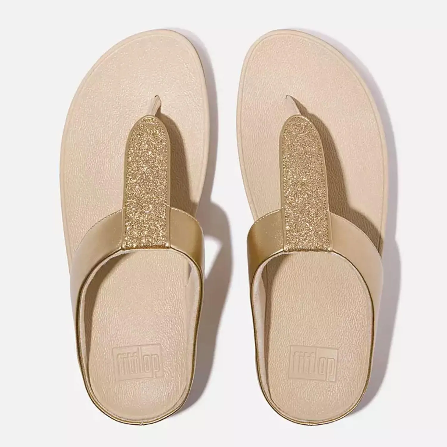 FitFlop Women's FINO Glitterdust Metallic Toe Post Flip Flop Sandal
