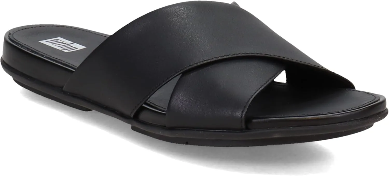 FitFlop Women's Gracie Leather Cross Slides