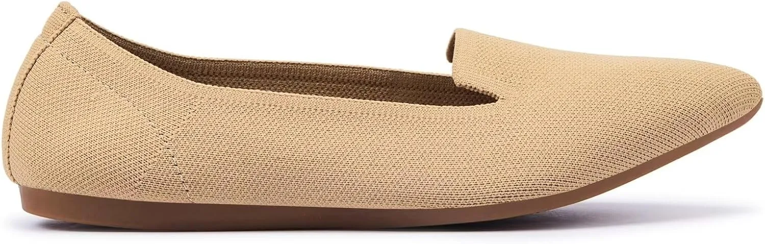 Frank Mully Women's Casual Loafer Flats Slip On Loafer Shoes Comfortable Knit Flat Shoes Classics Pointy Toe Loafer Flats,for Work,Travel