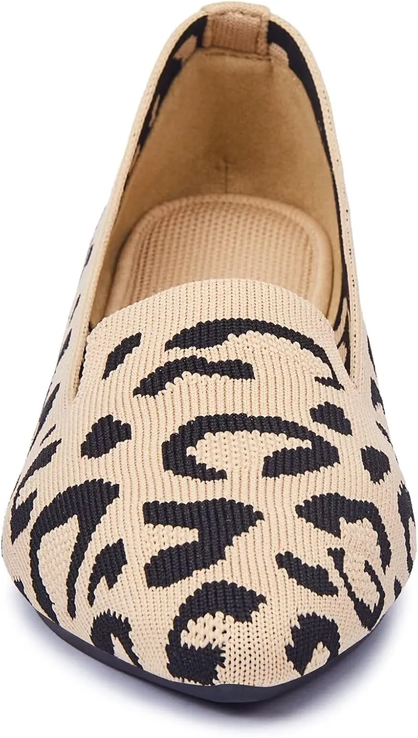 Frank Mully Women's Casual Loafer Flats Slip On Loafer Shoes Comfortable Knit Flat Shoes Classics Pointy Toe Loafer Flats,for Work,Travel