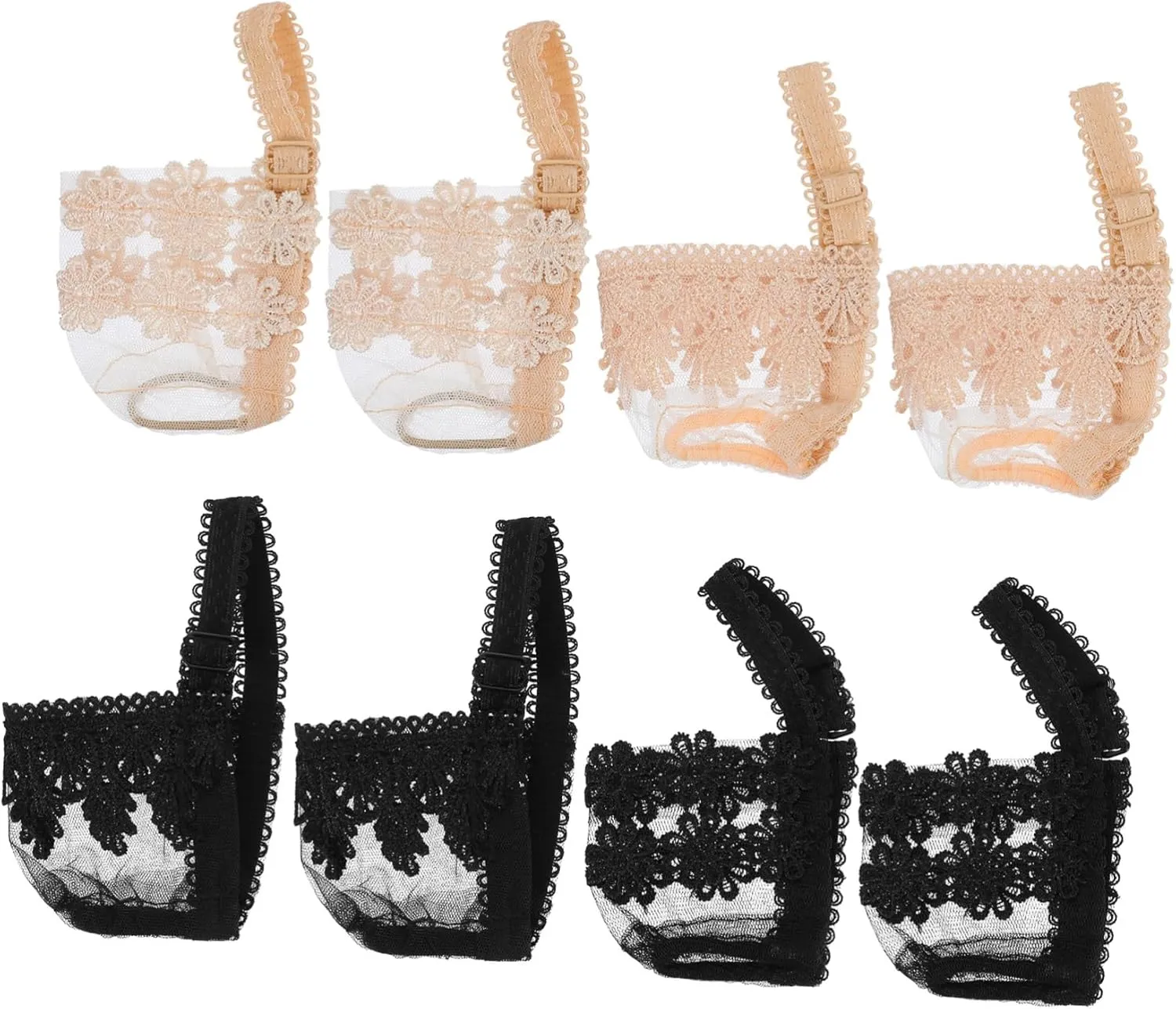 FRCOLOR 4 Pairs Detachable Shoe Straps for High Heels Sandals Elastic Bands Lace Prevent Shoes From Falling Off Flexible Durable for All Occasions