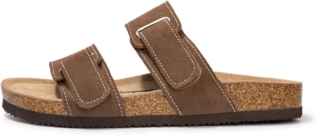 FUNKYMONKEY Unisex Slide Sandals Adjustable Double Buckle with Soft Footbed Comfort Slides for Women and Men
