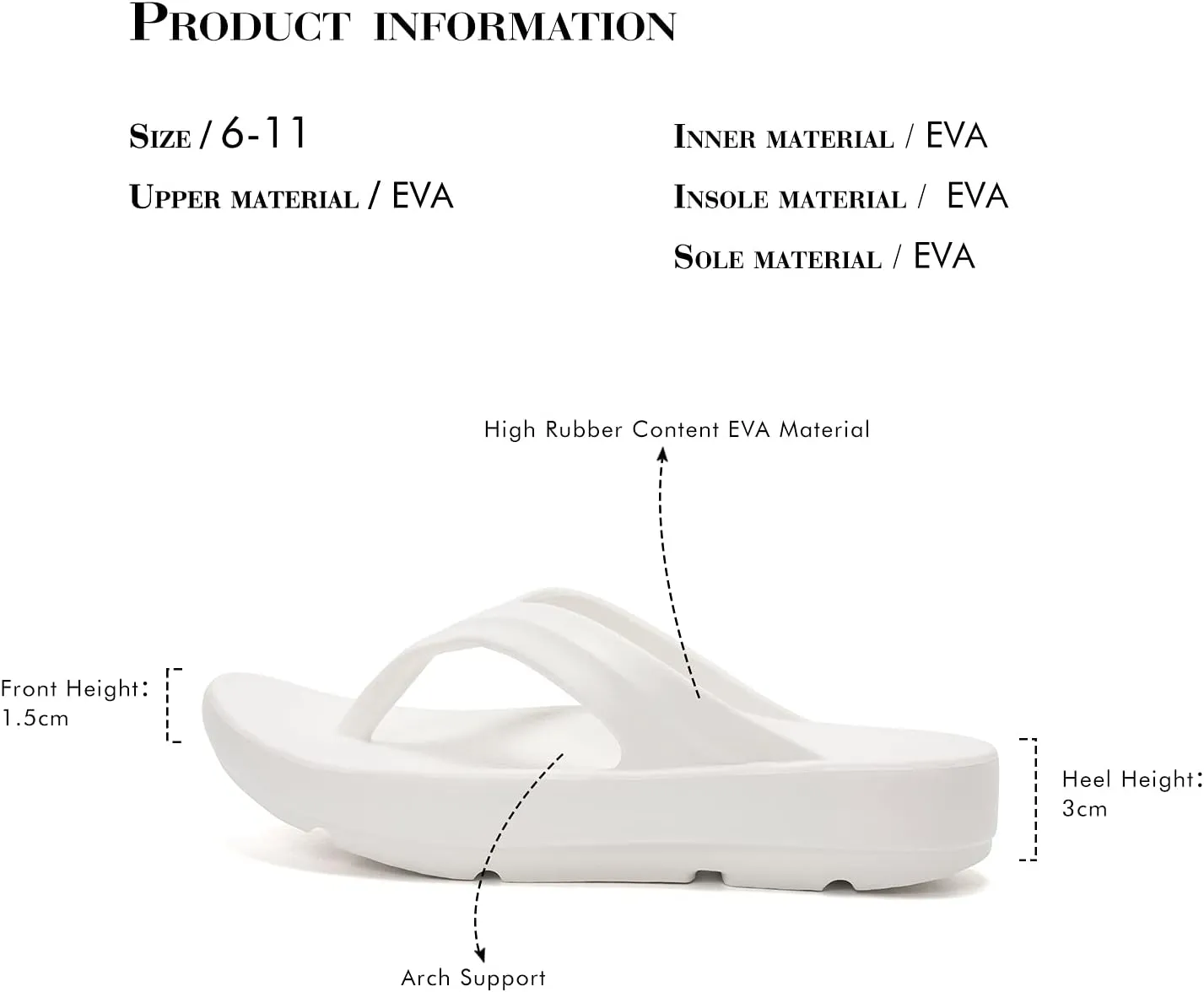 FUNKYMONKEY Women's Thong Flip Flop Ultra Soft Arch Support Sandals
