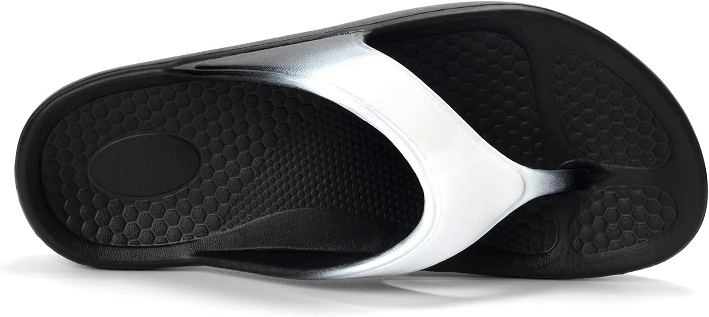 FUNKYMONKEY Women's Thong Flip Flop Ultra Soft Arch Support Sandals