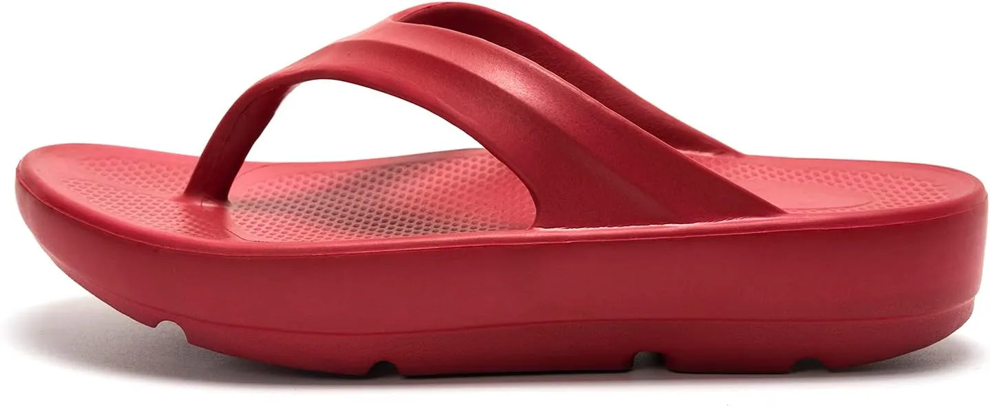 FUNKYMONKEY Women's Thong Flip Flop Ultra Soft Arch Support Sandals