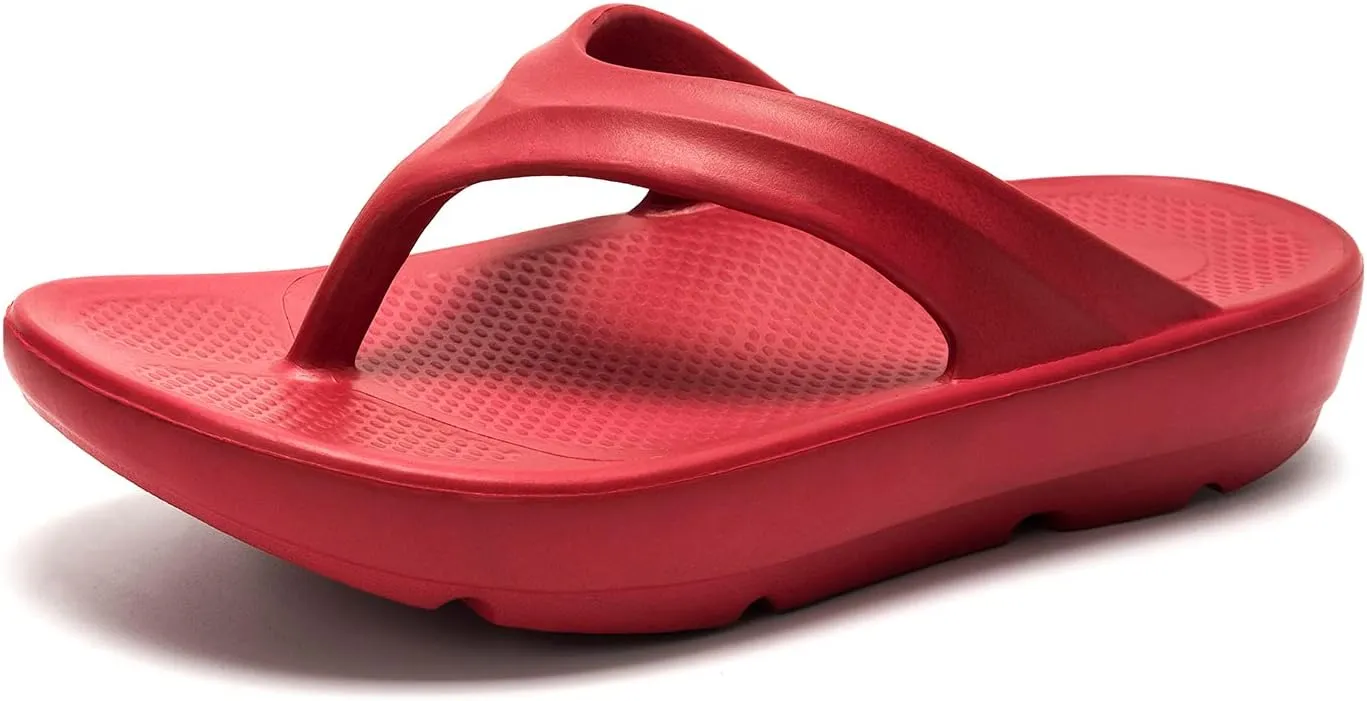 FUNKYMONKEY Women's Thong Flip Flop Ultra Soft Arch Support Sandals