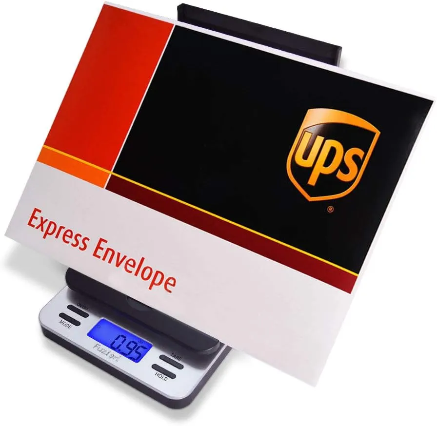 Fuzion Shipping Scale, Accurate Digital Postal Scale 86 lb/0.1 oz with Hold and Tare Function, Postage Scale for Packages and Mailing, LCD Display, Battery and AC Adapter