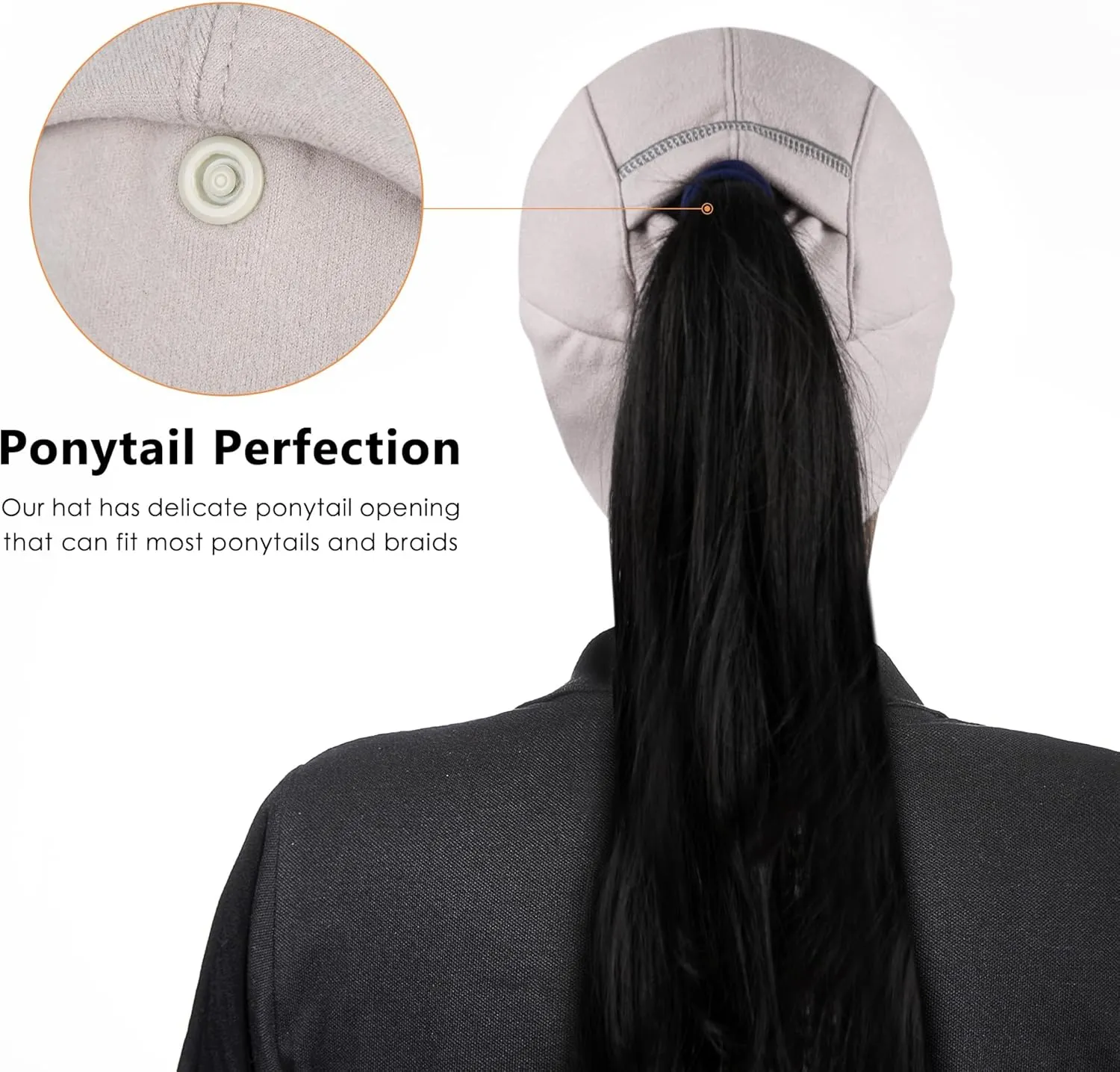 GADIEMKENSD Winter Running Baseball Cap Women Fleece Ponytail Hat with Ear Flaps Reflective Design 1Pack and 2Pack