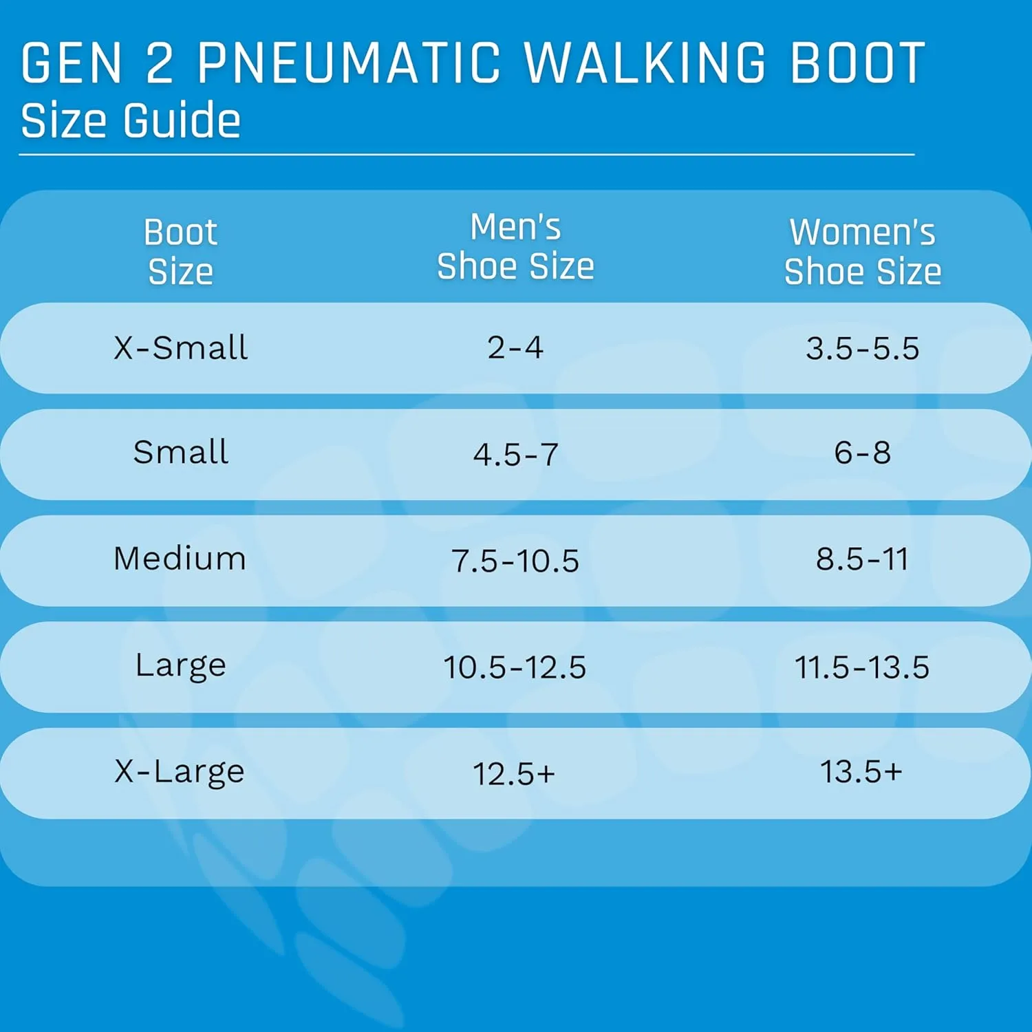 Gen 2 Pneumatic Walking Boot - Lightweight, Low Profile CAM Walker Boot - Premium Medical Boot for Foot Injuries, Ankle Sprains, Fracture Recovery Support, & More (Standard, Large)