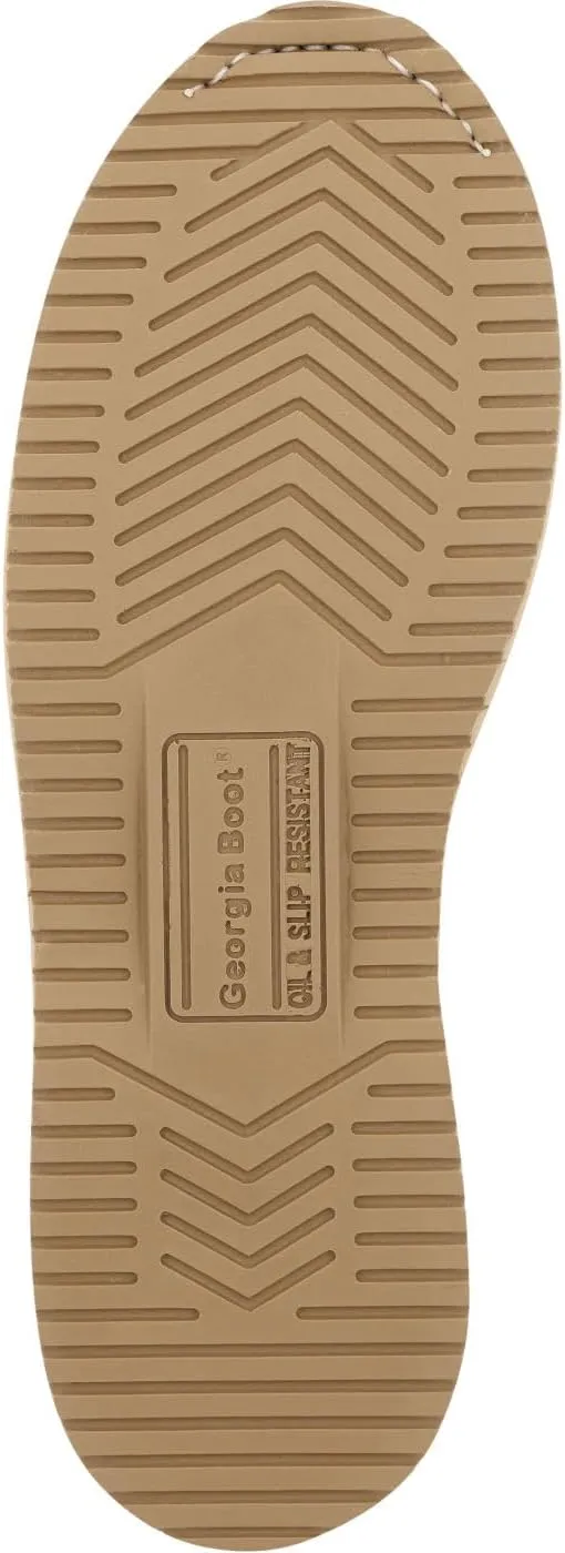 Georgia Boot Men's 6" Lace-Up Wedge Work Boot, Breathable SPR Leather Shoes with Slip and Oil Resistant Outsole, Comfortable Soft Toe Copper-Tan Boots for Men - GB001PRO