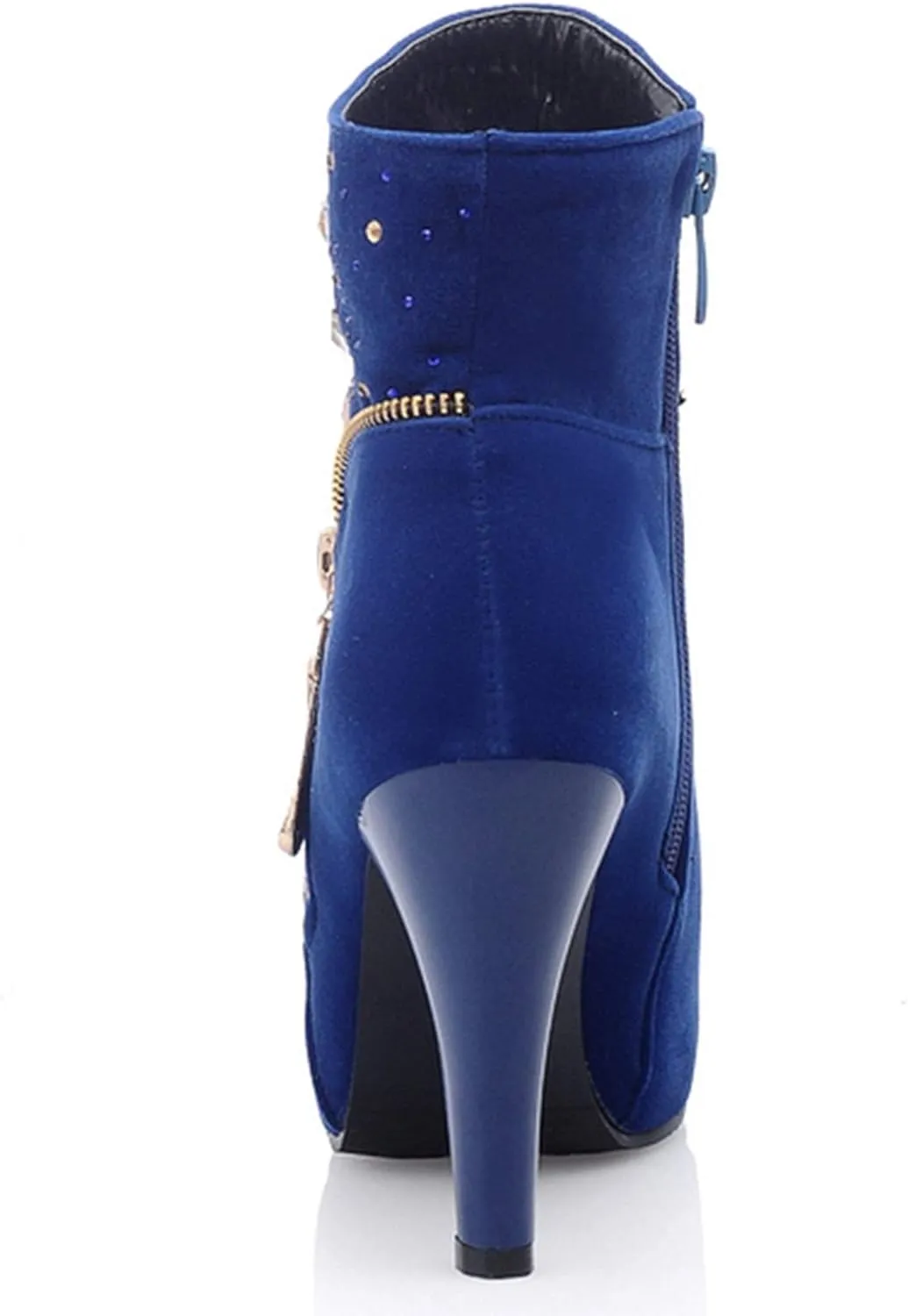 Gicoiz Women Elegant High Heels Suede Platform Ankle Boots