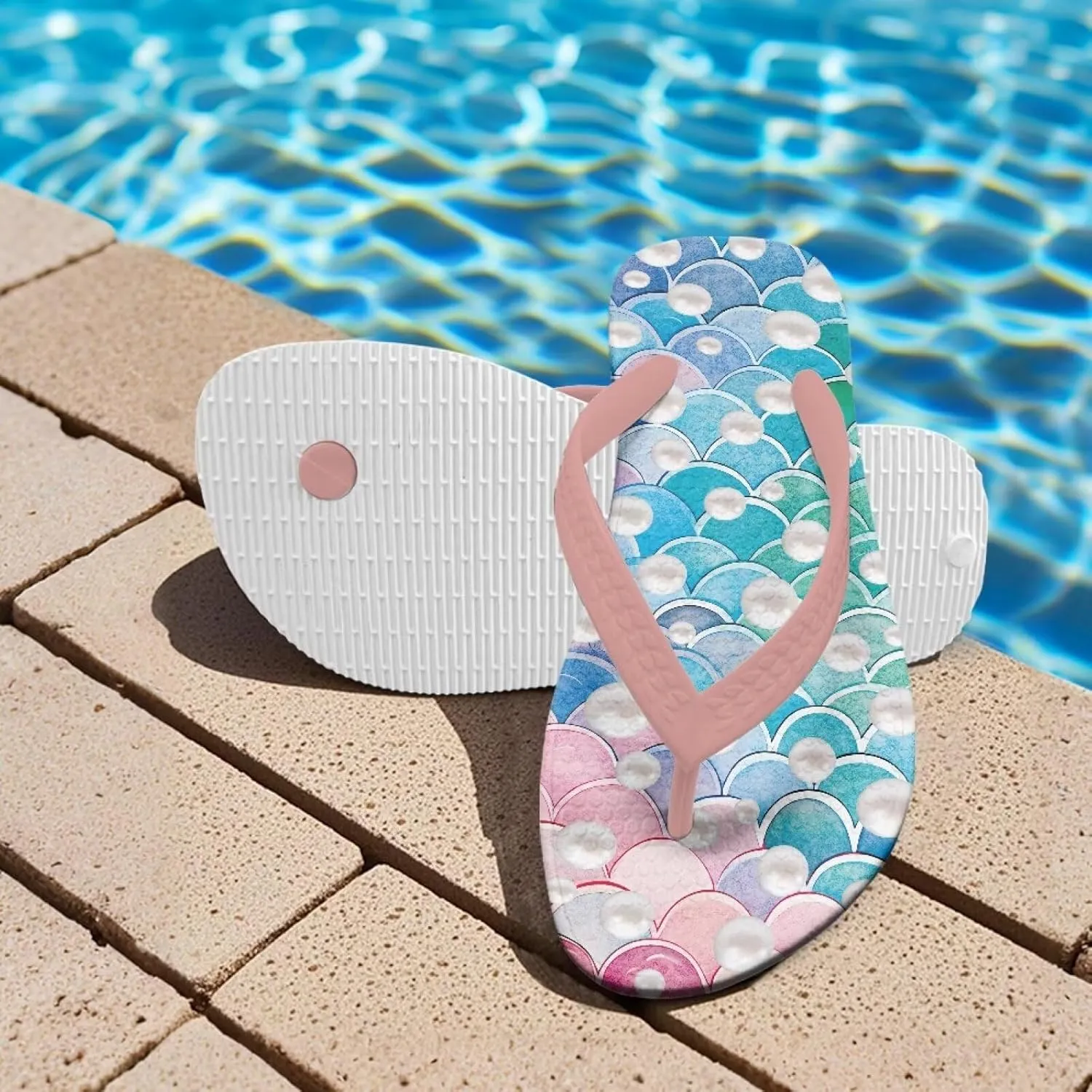 Girl's Flip Flops Kid's Flip Flop Children's Non-Slip Sole Quick Drying Beach Slippers Slide Sandals Pink Straps