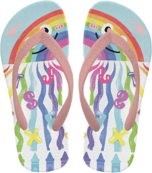 Girl's Flip Flops Kid's Flip Flop Children's Non-Slip Sole Quick Drying Beach Slippers Slide Sandals Pink Straps