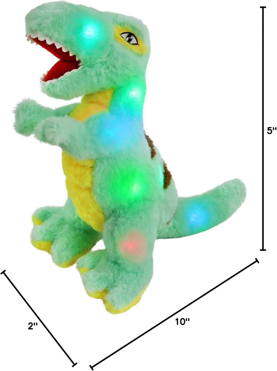 Glow Guards Light up T-Rex Dinosaur Stuffed Animal,Soft Dinosaur Plush Toy with LED Night Lights Glow in The Dark,Birthday Children's Day Gifts for Toddler Kids,14''