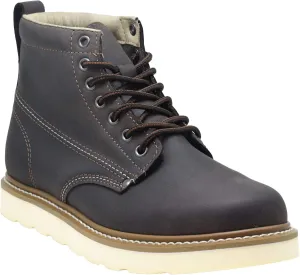 Golden Fox Work Boots Men's 6" Plain Toe Wedge Boot for Construction, Lightweight Comfortable Outsole