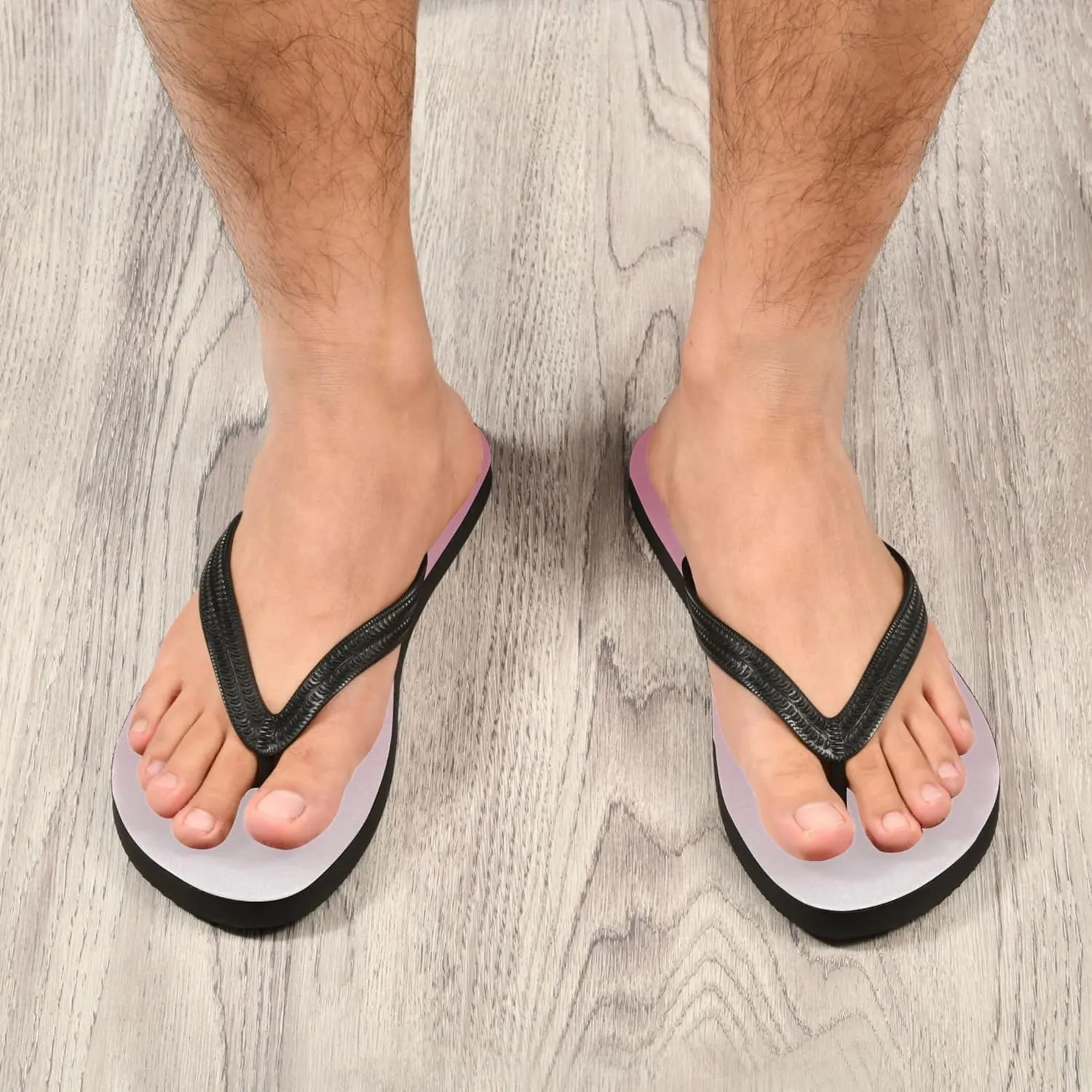 Gradient Bean Paste Flip Flops for Women/Men Sandals Home Slippers Hotel Spa Bedroom Travel Beach